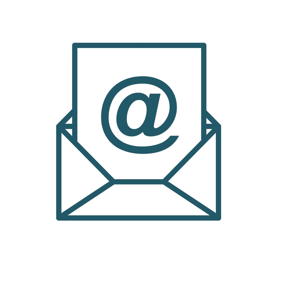 open envelope representing email