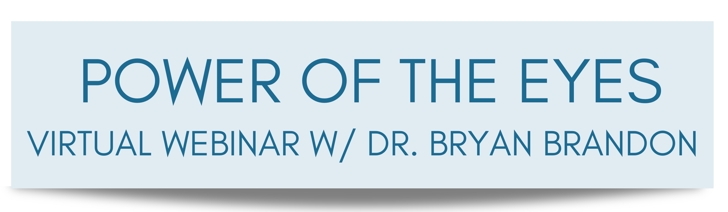 Power of the Eyes Webinar Landing Page Header